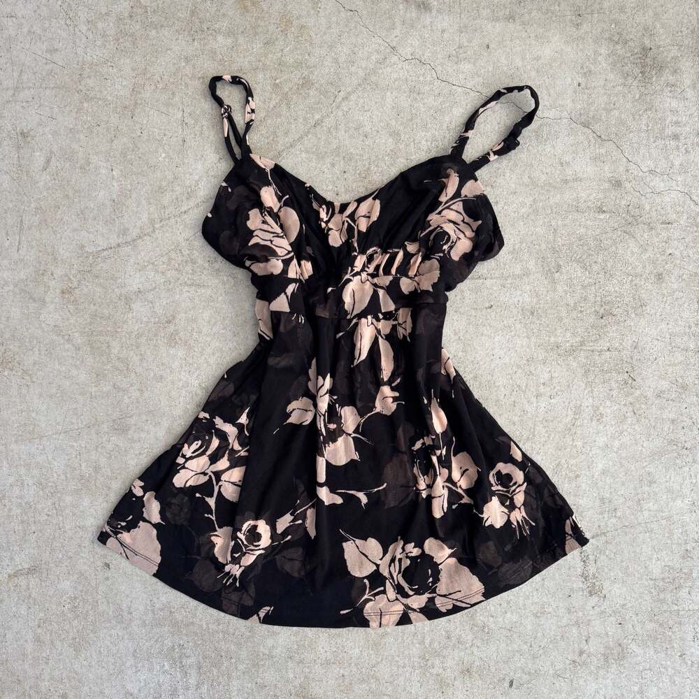 I.N.C. International Concepts Vintage Floral Mesh Sleeveless Mini Dress